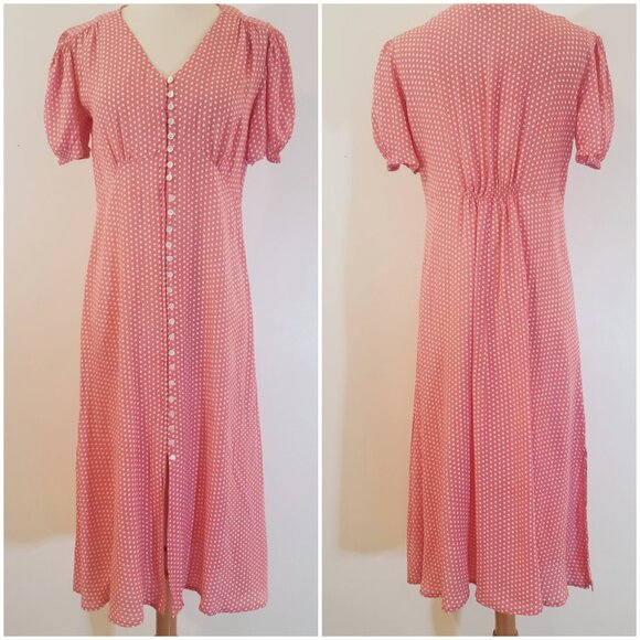 Pomodoro Coral Polka Dot Dress - Picture 7 of 13